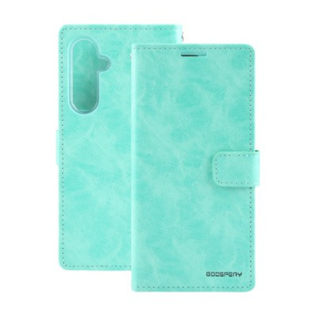 Samsung Galaxy S23 FE Compatible Case Cover With Blue Moon Diary - Mint