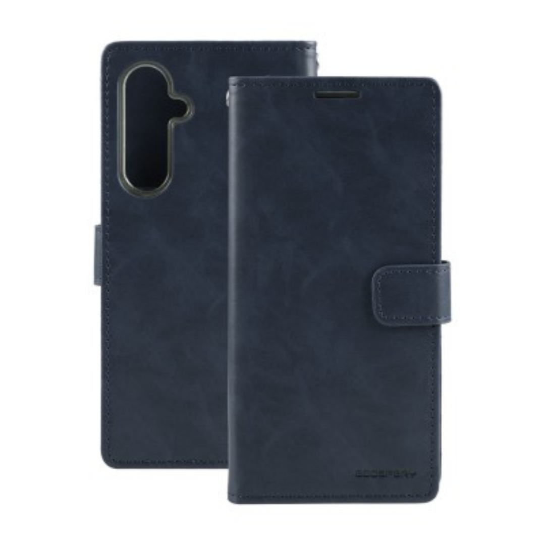 Samsung Galaxy S23 FE Compatible Case Cover With Blue Moon Diary - Navy