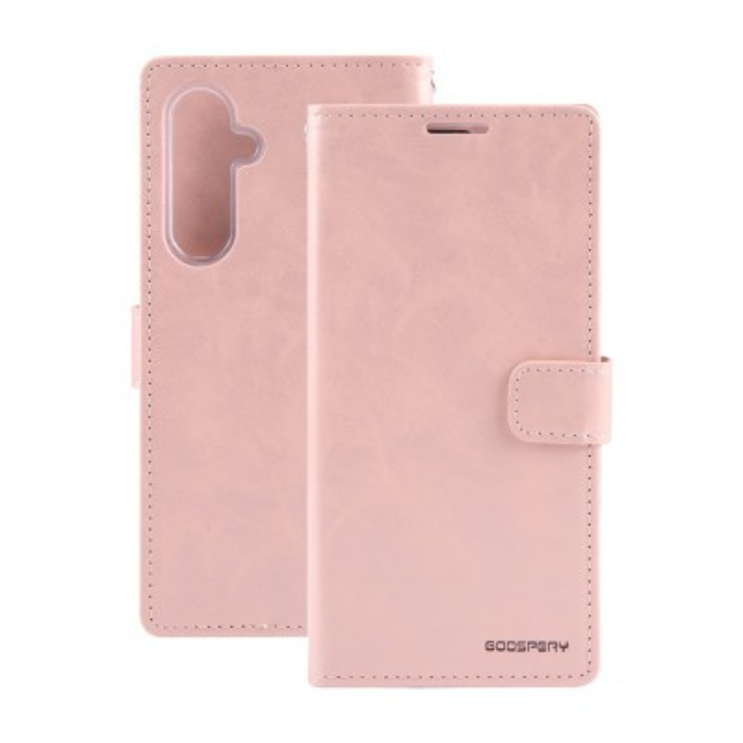 Samsung Galaxy S23 FE Compatible Case Cover With Blue Moon Diary - Rose Gold