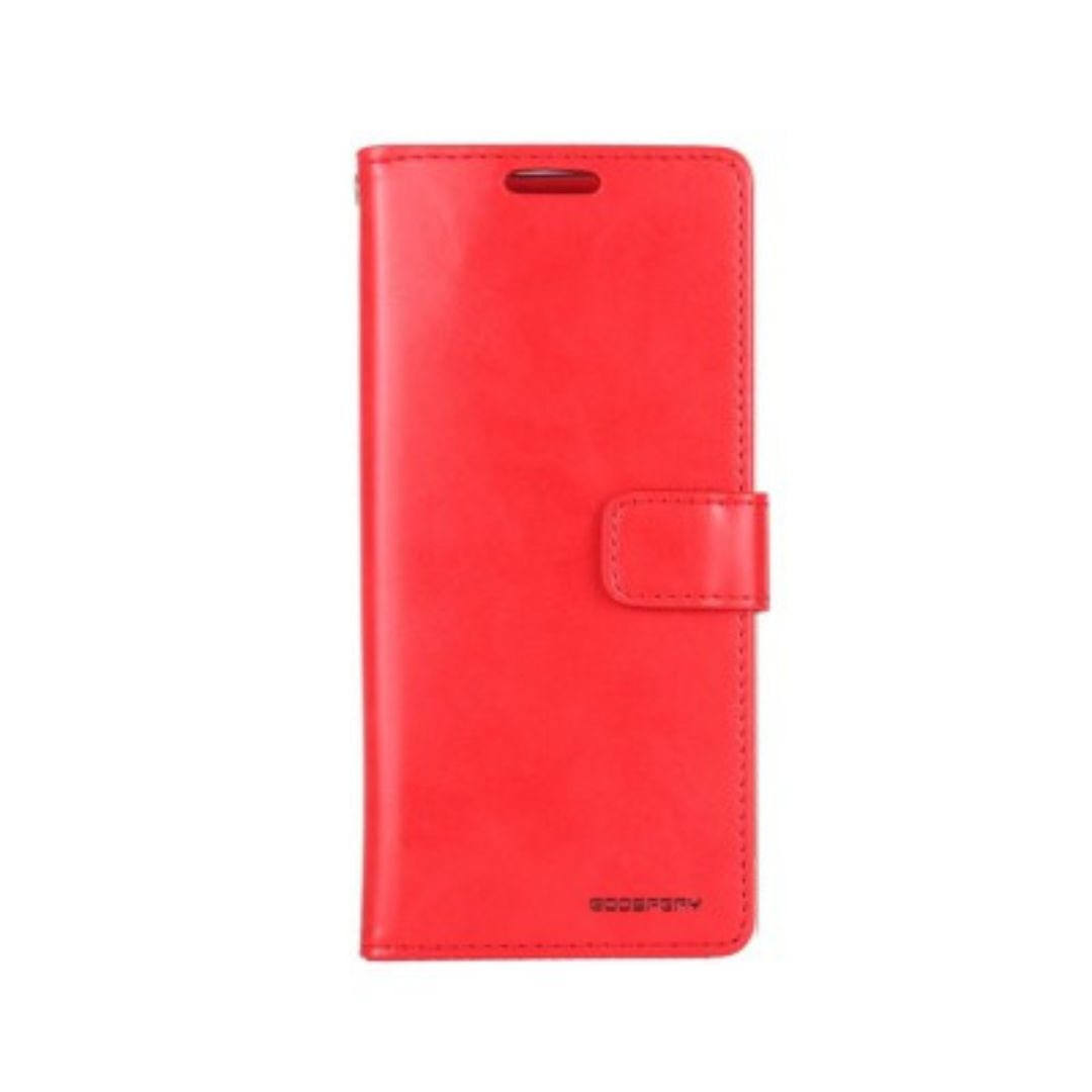 Samsung Galaxy S22 Ultra Compatible  Case Cover With Premium Blue Moon Diary - Red