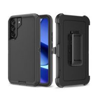 Thumbnail for Samsung Galaxy S23 Plus  Compatible Case Cover With Shockproof Robot Armor Hard Plastic And Belt Clip - Black