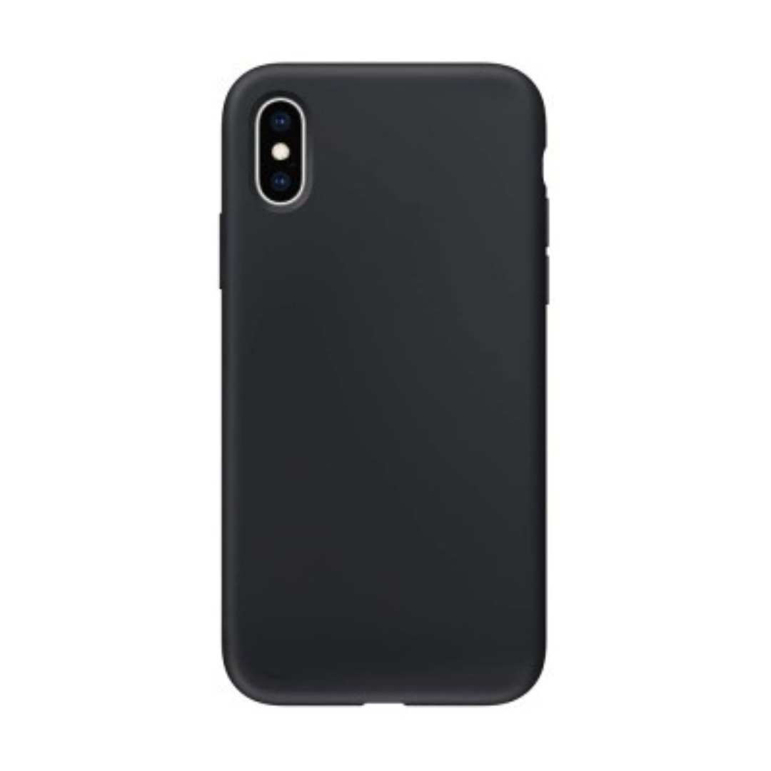 iPhone XS Compatible Case Cover With Liquid Silicone - Black