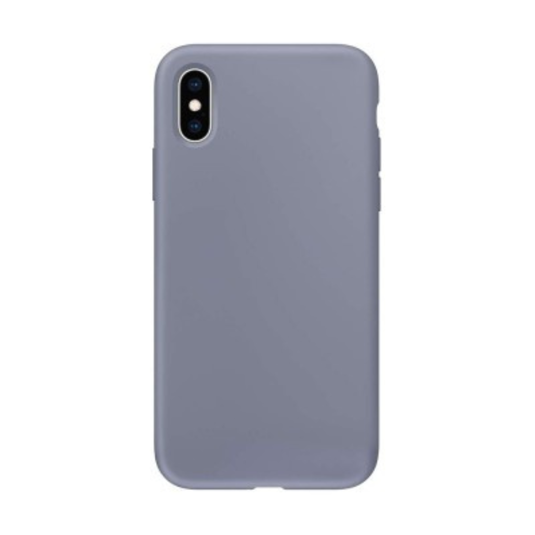 iPhone XS Compatible Case Cover With Liquid Silicone - Lavender Grey