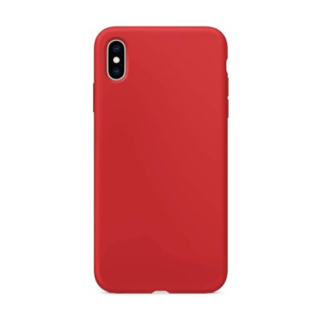 iPhone XS Compatible Case Cover With Liquid Silicone - Red