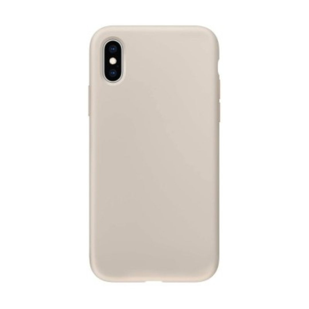 iPhone XS Compatible Case Cover With Liquid Silicone - Stone