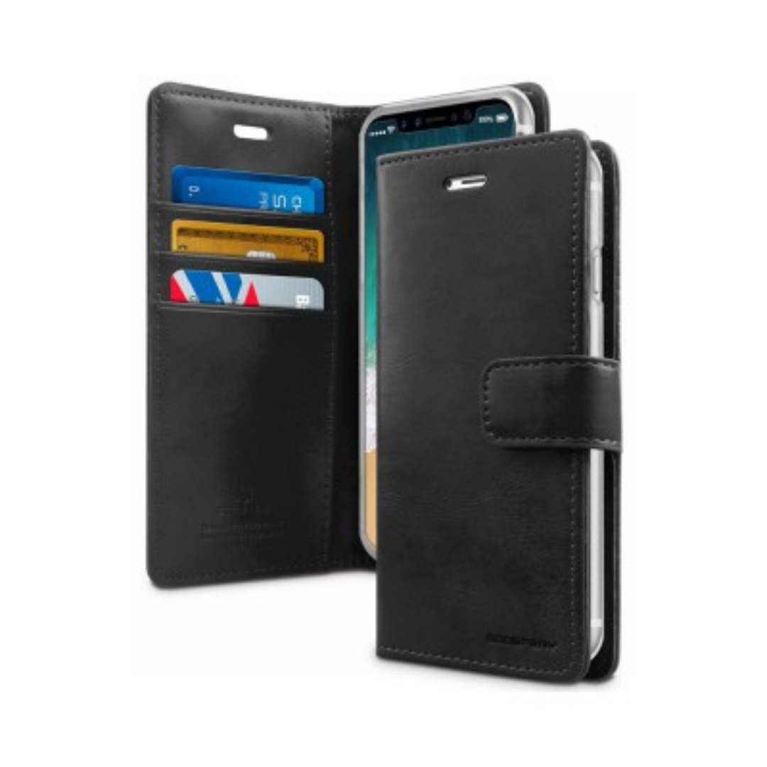 iPhone XS Compatible Case Cover With Bluemoon Diary - Black