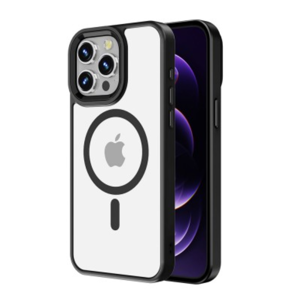 iPhone 11 Compatible Case Cover With Metal Camera Lens Protection And Compatible With MagSafe Technology  - Black