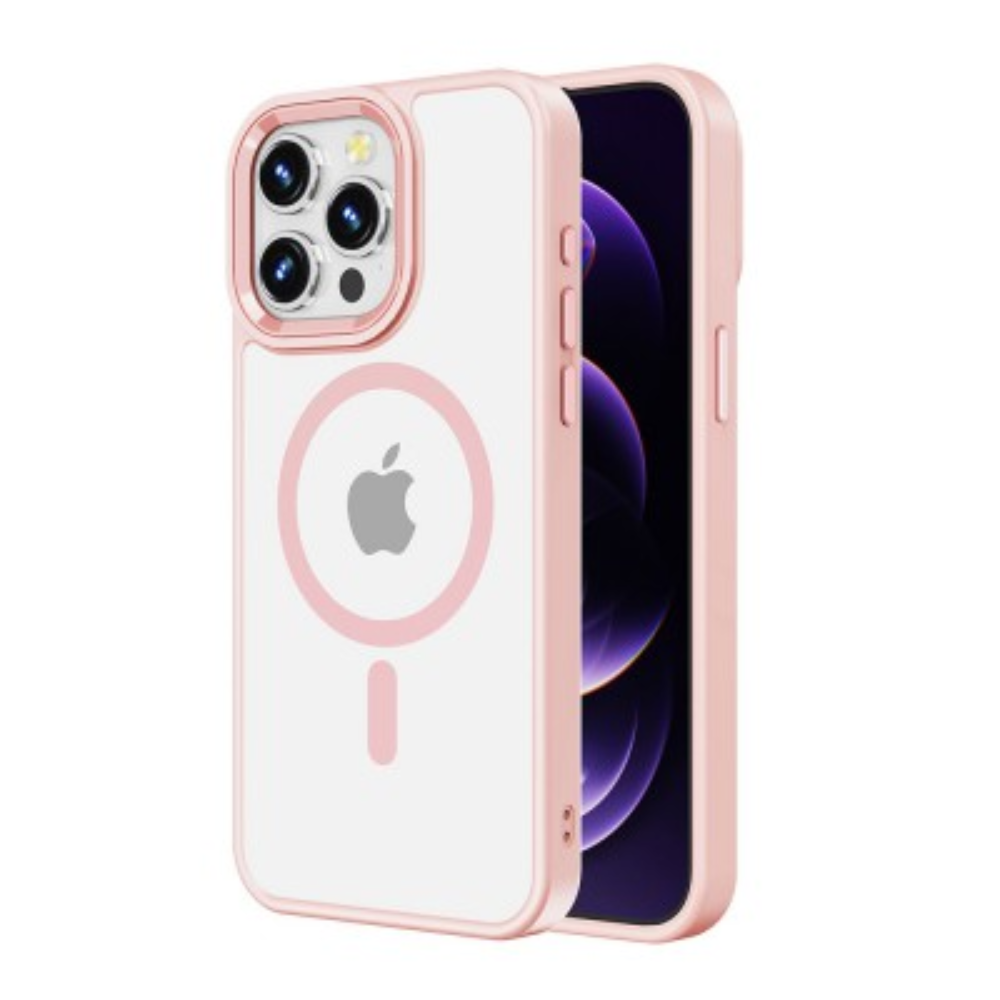 iPhone 11 Compatible Case Cover With Metal Camera Lens Protection And Compatible With MagSafe Technology  - Pink