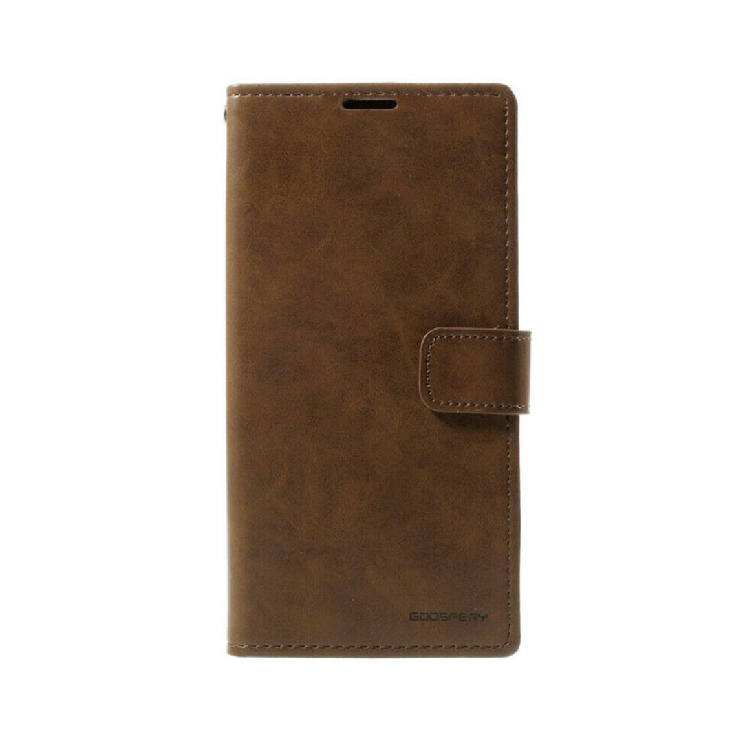 iPhone XS Max Compatible Case Cover With Blue Moon Diary - Brown