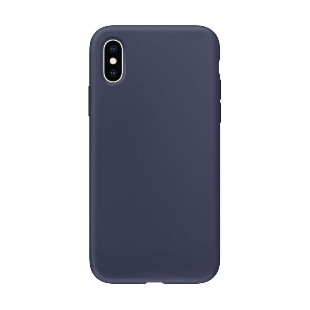 iPhone XS Max Compatible Case Cover With Liquid Silicone - Navy