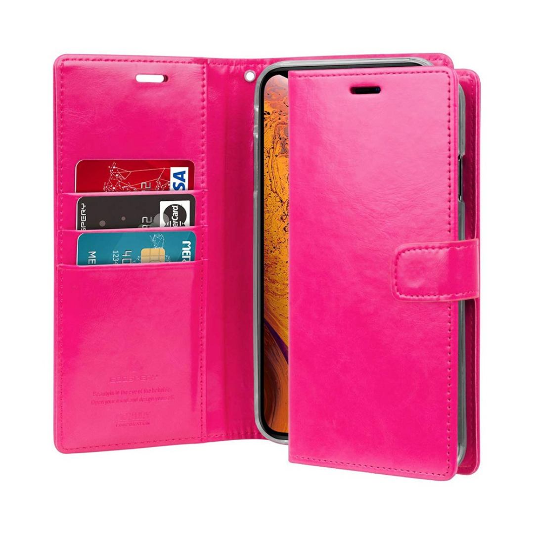 iPhone XS Max Compatible Case Cover With Blue Moon Diary - HotPink