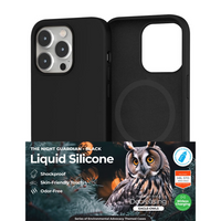 Thumbnail for iPhone 15 Pro Compatible Case Cover With Liquid Silicone And Compatible With MagSafe Technology - Black