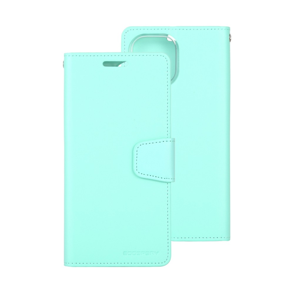 iPhone 13 Compatible Case Cover With Premium Sonata Diary - Mint