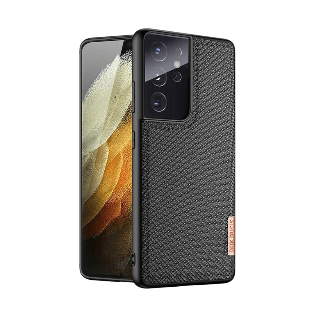 Samsung Galaxy S21 Ultra Compatible Case Cover With Premium Fino Series - Black