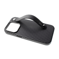 Thumbnail for iPhone 14 Plus Compatible Case Cover With Hand Belt And Metal Camera Lens - Carbon Fiber