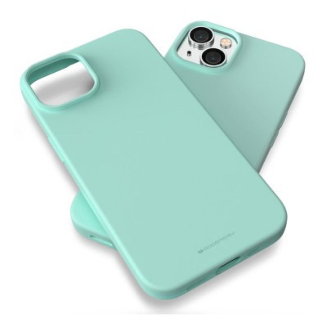 iPhone 16 Soft Silicone Jelly Case Cover: Long Lasting With Shock & Drop Protection, And Screen & Camera Lens Guard - Mint