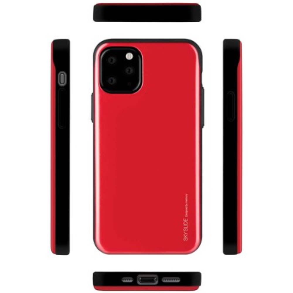 iPhone 13 Pro Compatible Case Cover With Sky Slide Bumper - Red