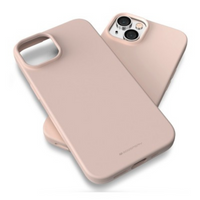 Thumbnail for iPhone 16 Soft Silicone Jelly Case Cover: Long Lasting With Shock & Drop Protection, And Screen & Camera Lens Guard - Pink Sand