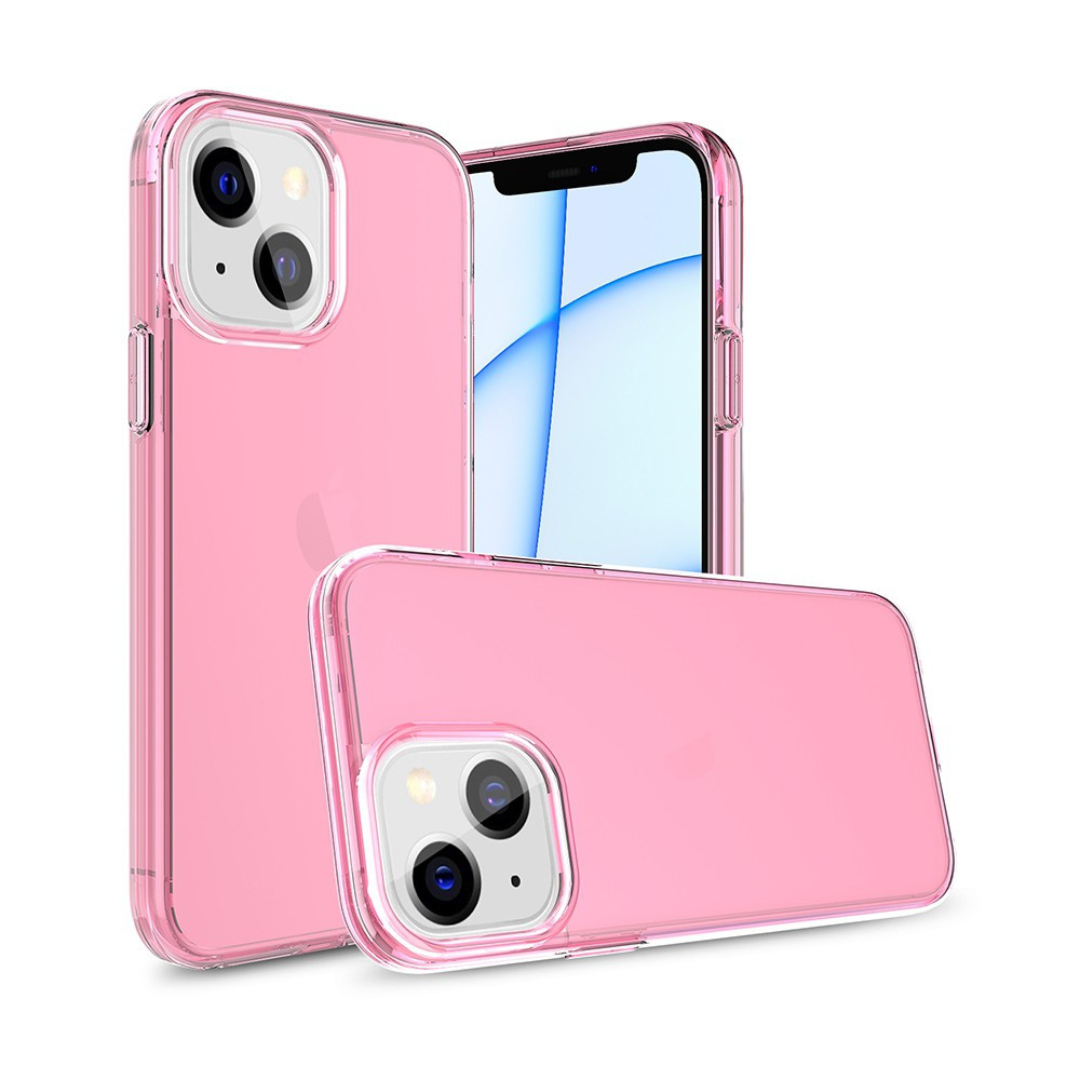 iPhone 13 Pro Compatible Case Cover With Ultimate Shockproof - Clear Pink