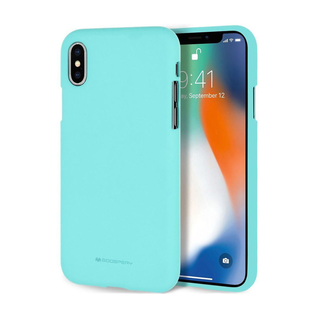 iPhone XS Max Compatible Case Cover With Soft Feeling Jelly - Mint