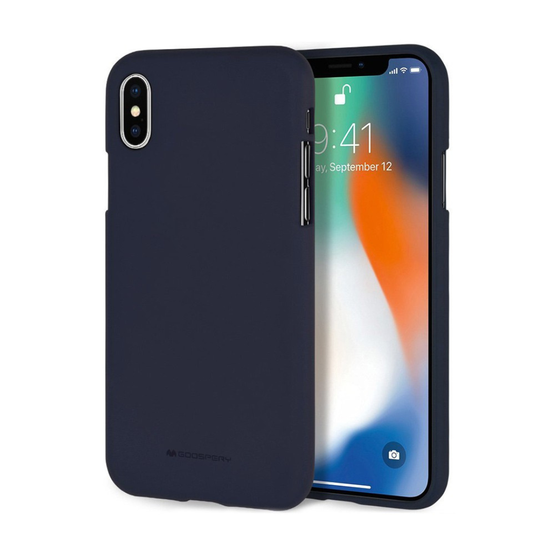 iPhone XS Max Compatible Case Cover With Soft Feeling Jelly - Navy