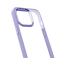 Thumbnail for iPhone 13 Pro Compatible Case Cover With Shockproof Metal Camera Lens Protection Clear PC - Purple