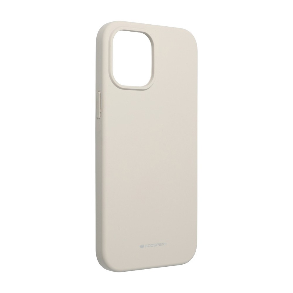 iPhone 15 Plus Soft Silicone Case Cover: Durable, Shock-Proof, Drop-Proof, Smooth Silky Exterior - Stone