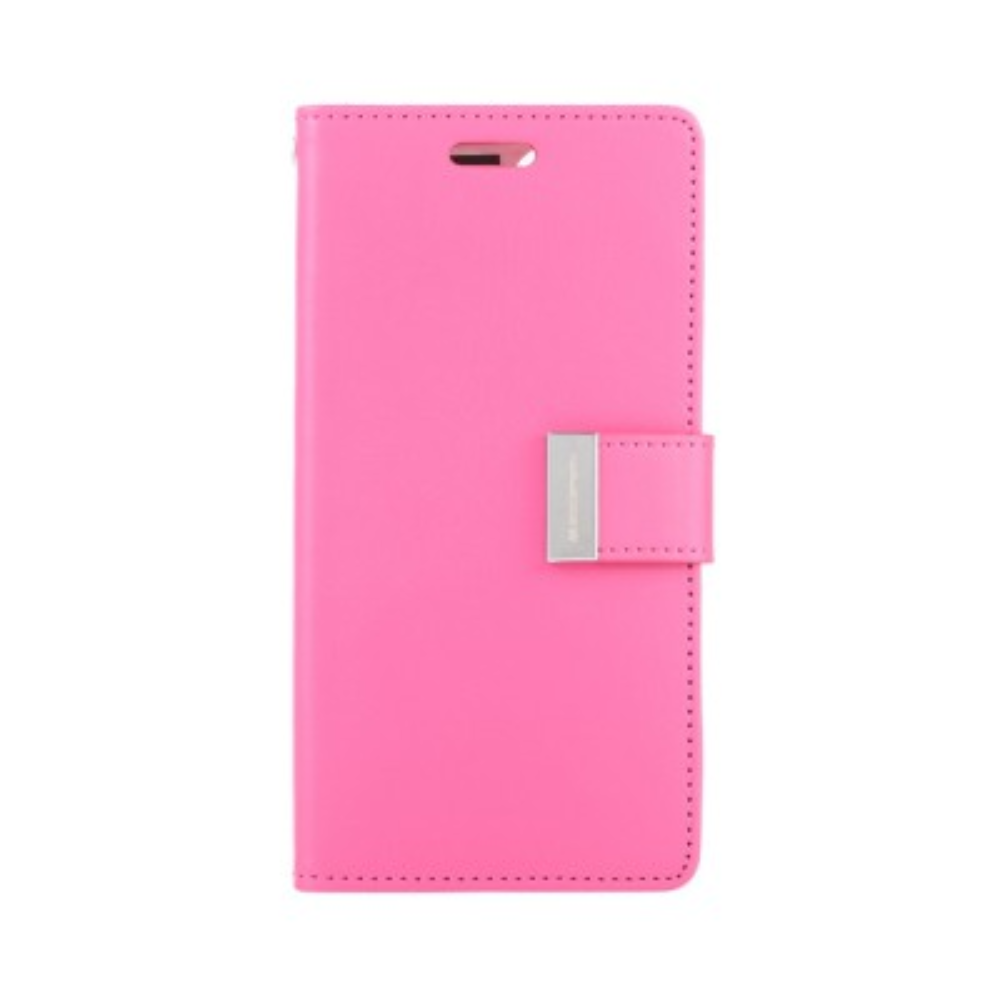 iPhone 13 Pro Compatible Case Cover With Rich Diary - HotPink