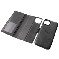Thumbnail for iPhone 14 Plus Compatible Case Cover With 2 In 1 Detachable Magnetic Flip Leather Wallet  - Navy