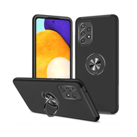 Thumbnail for Samsung Galaxy A73 5G Compatible Case Cover With Shockproof And Magnetic Ring Holder - Black