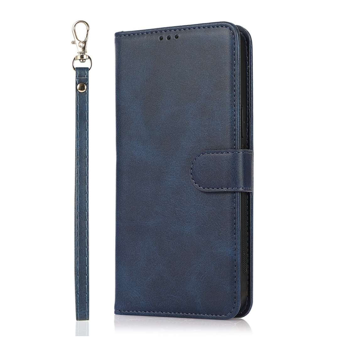 Samsung Galaxy S20 FE Compatible Case Cover With Leather Flip Wallet - Blue