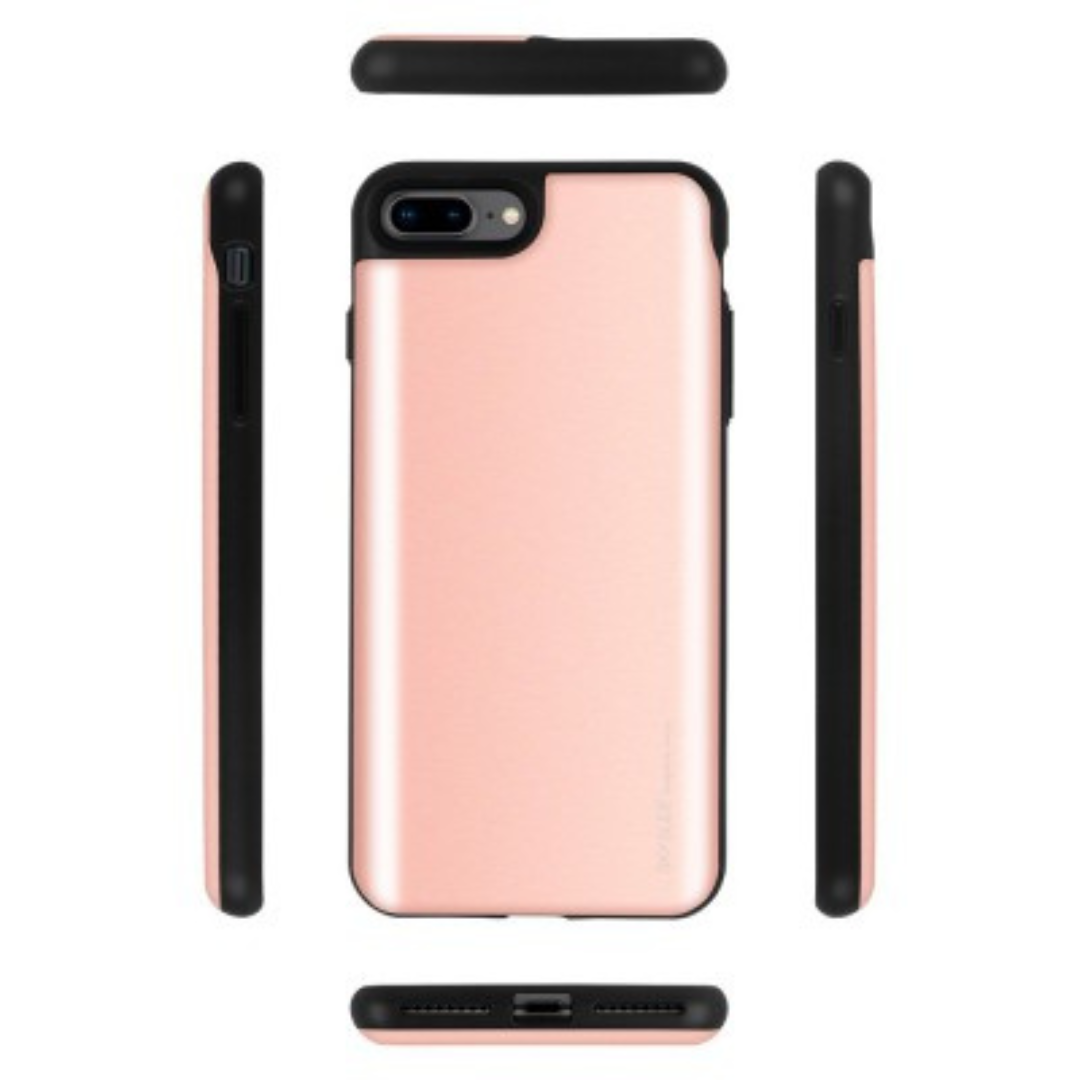 iPhone 7 Plus Compatible Case Cover With Sky Slide Bumper - RoseGold