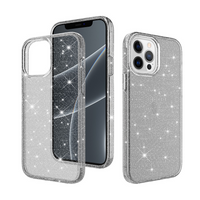 Thumbnail for iPhone 13 Pro Max Compatible Case Cover With Ultimate Glitter Shockproof Protection - Clear Black