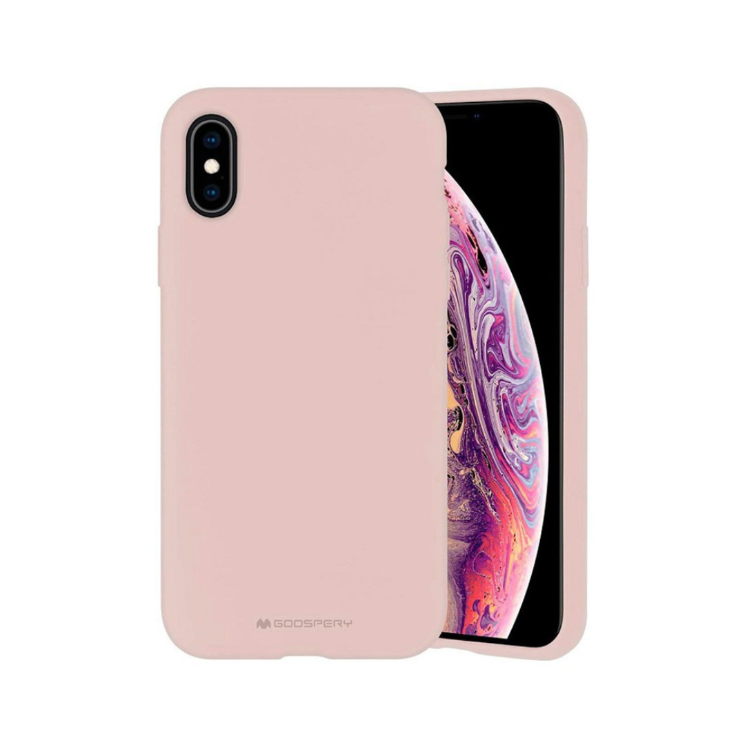 iPhone XS Max Compatible Case Cover With Soft Feeling Jelly - Pink Sand