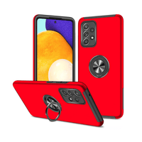 Thumbnail for Samsung Galaxy A13 4G Compatible Case Cover With Shockproof And Magnetic Ring Holder - Red