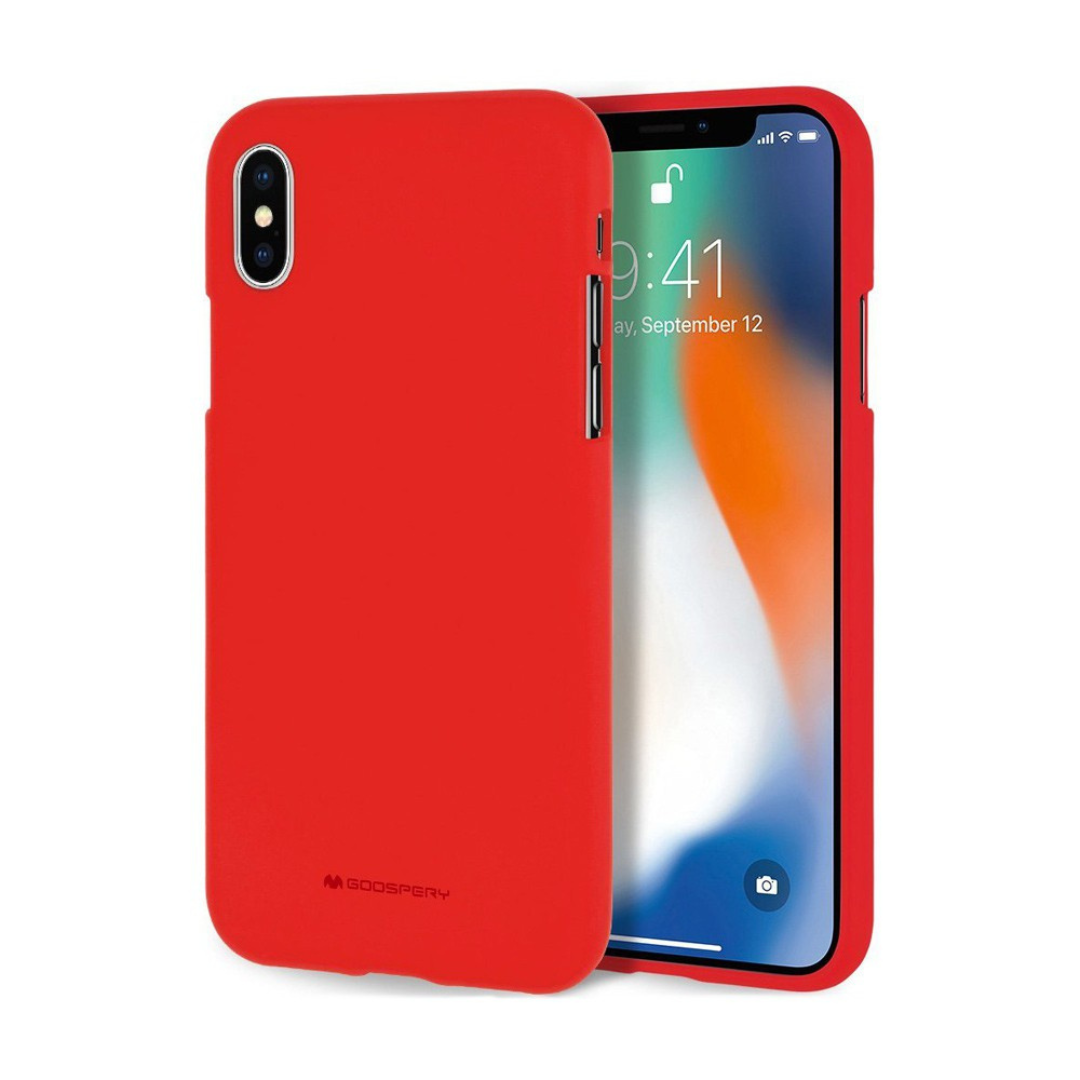 iPhone XS Max Compatible Case Cover With Soft Feeling Jelly - Red