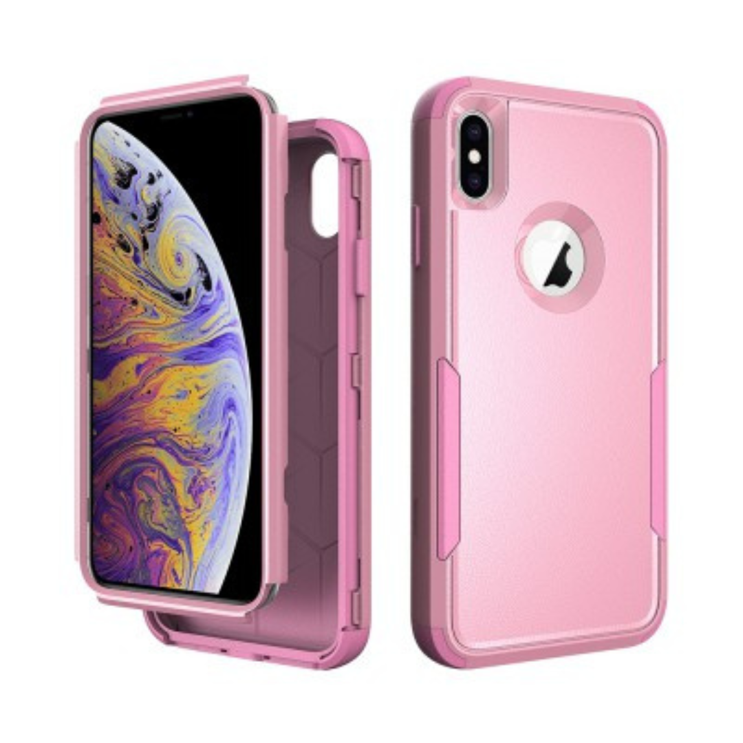 iPhone XS Compatible Case Cover With Premium Shockproof Heavy Duty Armor - Pink