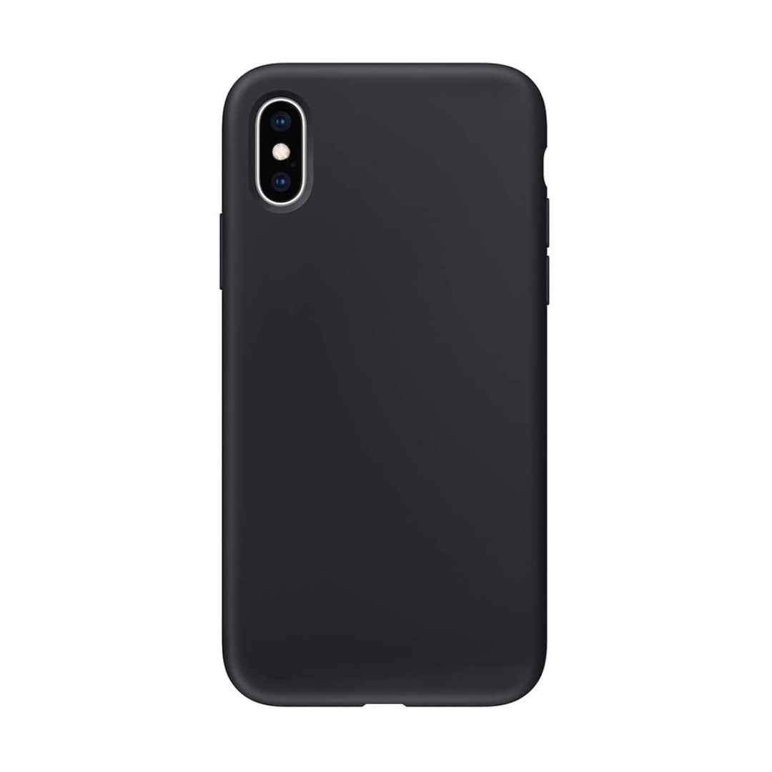 iPhone XS Max Compatible Case Cover With Liquid Silicone - Black