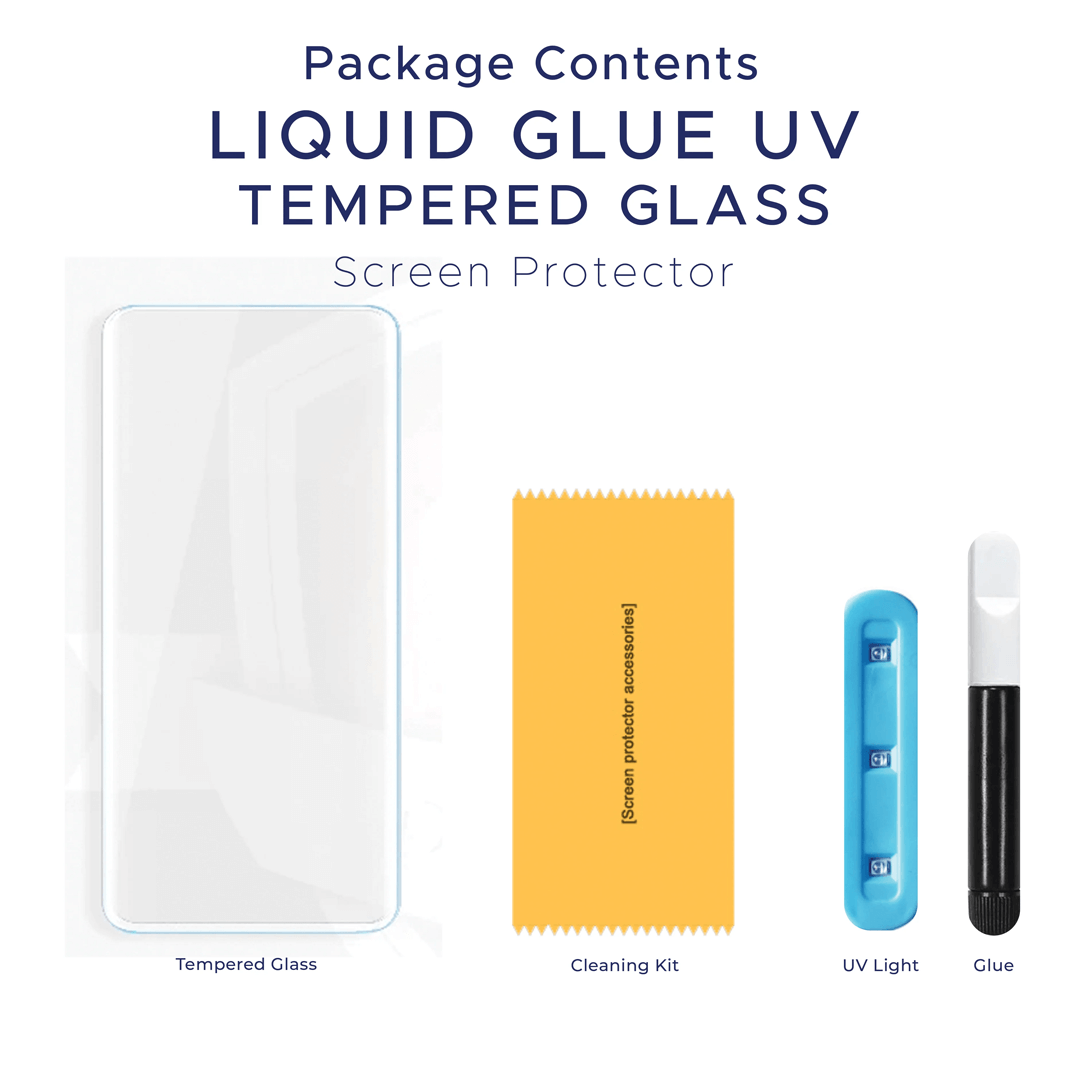 Advanced Liquid UV Full Cover Curved Tempered Glass Screen Protector Fit For Oppo Reno4 Pro