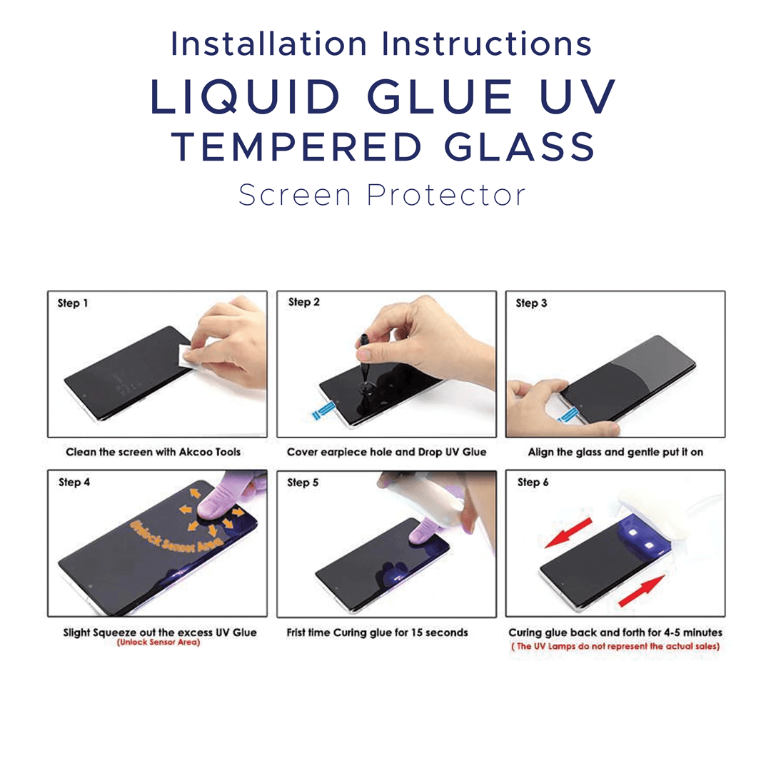 Huawei P30 Pro Compatible For Advanced UV Liquid Tempered Glass Screen Protector