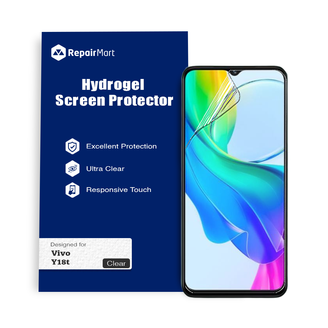 Vivo Y18t Compatible Premium Hydrogel Screen Protector With Full Coverage Ultra HD