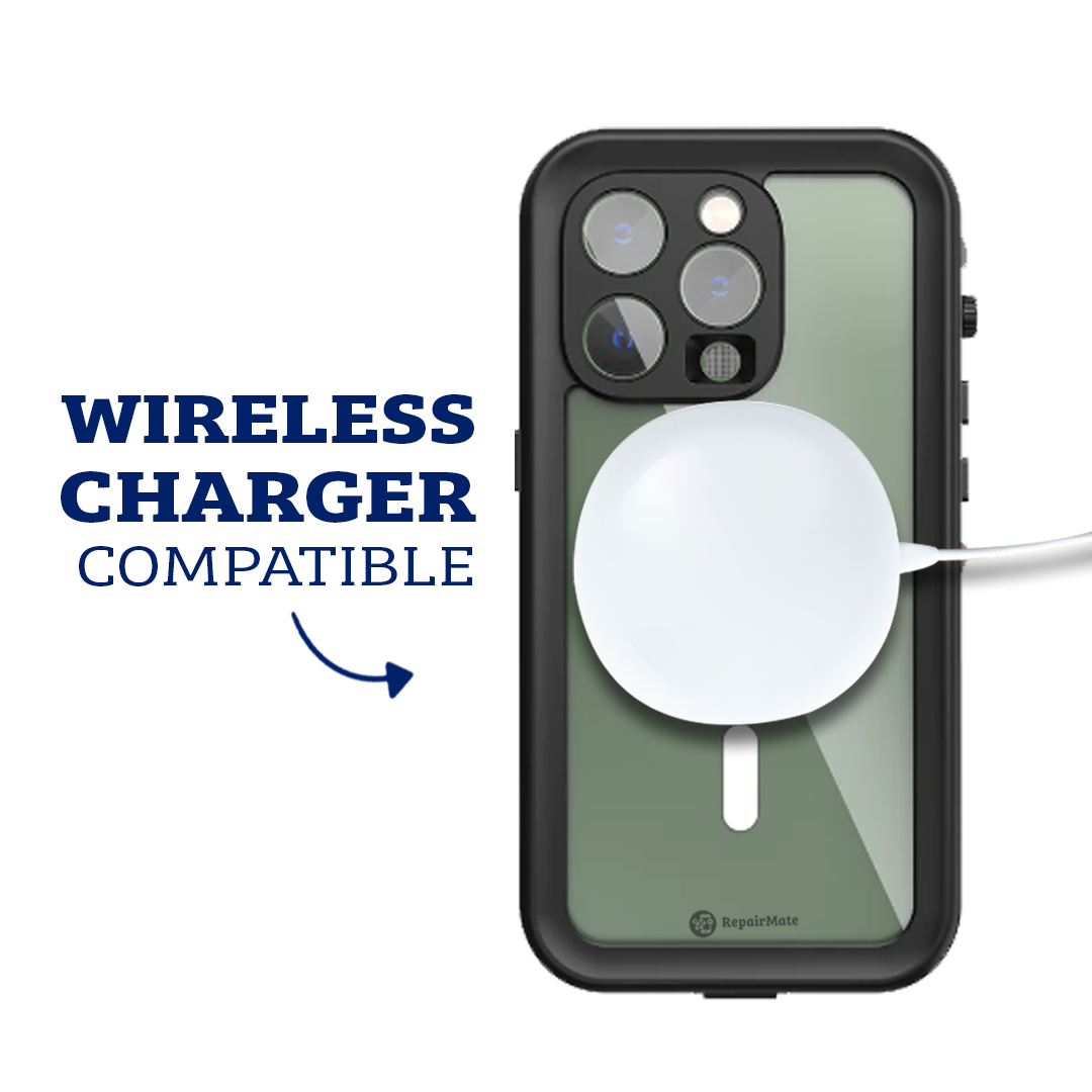 iPhone 15 Case Cover Compatible: Waterproof & Dustproof Protective with Wireless Charging Ring