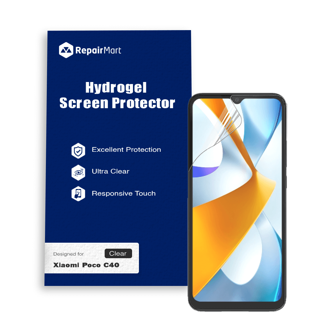 Xiaomi Poco C40 Compatible Premium Hydrogel Screen Protector With Full Coverage Ultra HD