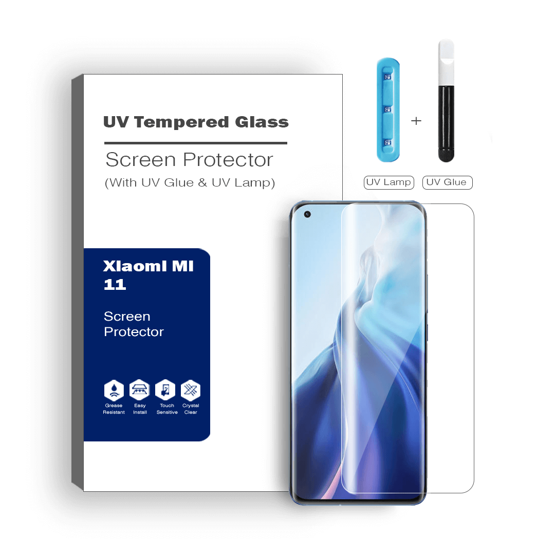 Advanced Liquid UV Full Cover Curved Tempered Glass Screen Protector Fit For Xiaomi Mi 11