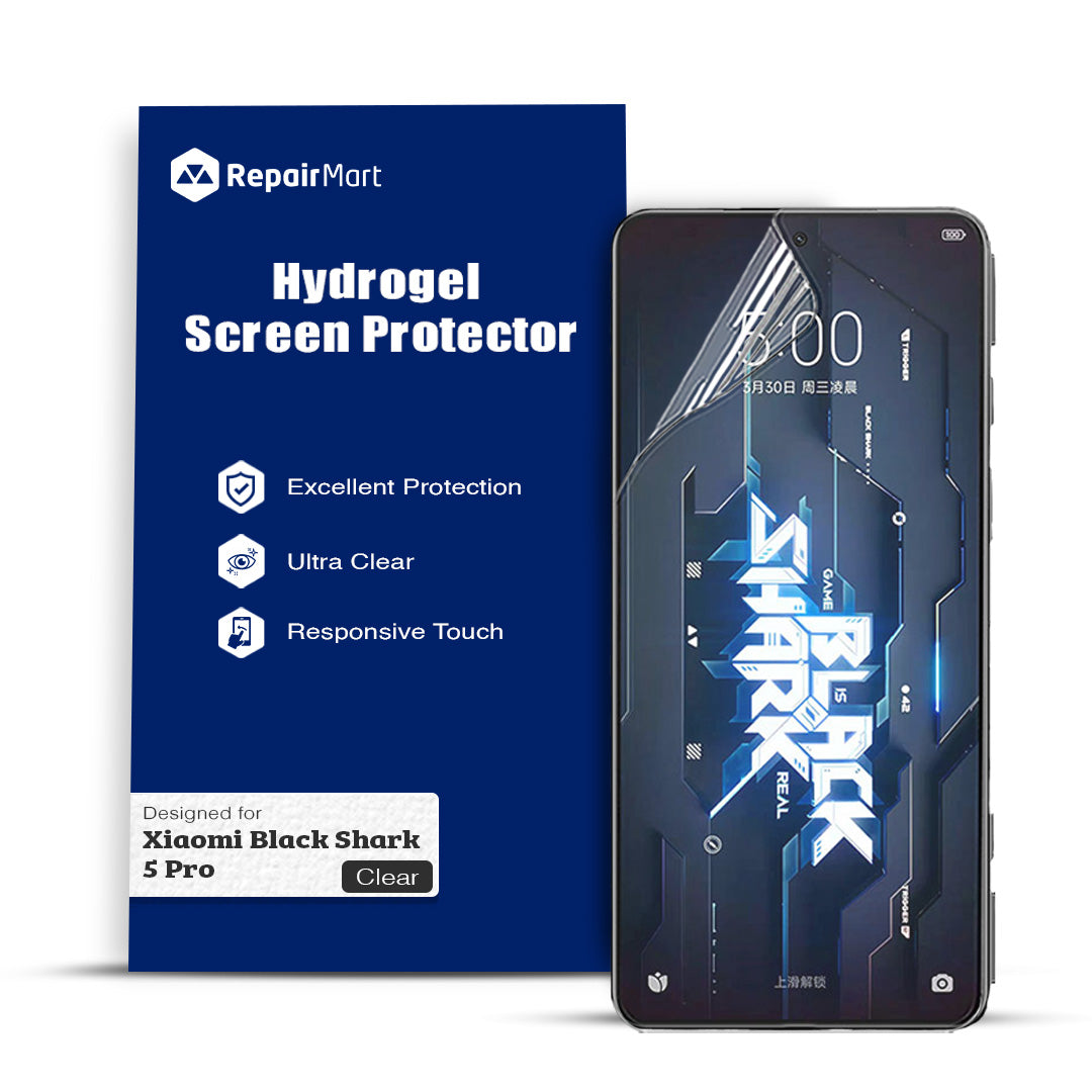 Xiaomi Black Shark 5 Pro Compatible Premium Hydrogel Screen Protector With Full Coverage Ultra HD