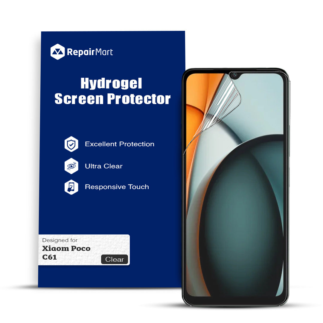 Xiaomi Poco C61 Compatible Premium Hydrogel Screen Protector With Full Coverage Ultra HD