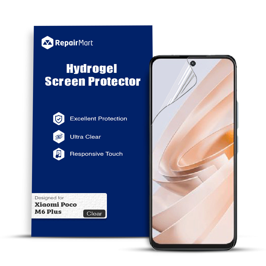 Xiaomi Poco M6 Plus Compatible Premium Hydrogel Screen Protector With Full Coverage Ultra HD