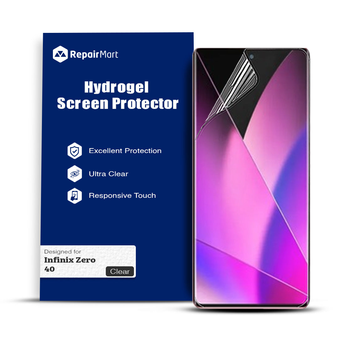 Infinix Zero 40 Compatible Premium Hydrogel Screen Protector With Full Coverage Ultra HD