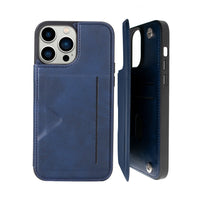 Thumbnail for Hanman Back Flip Leather Wallet Shockproof Cover Case for iPhone 14 Pro Max - Black