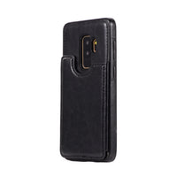 Thumbnail for samsung-galaxy-s9-plus-leather-wallet-flip-case-cover-black-19552 Black